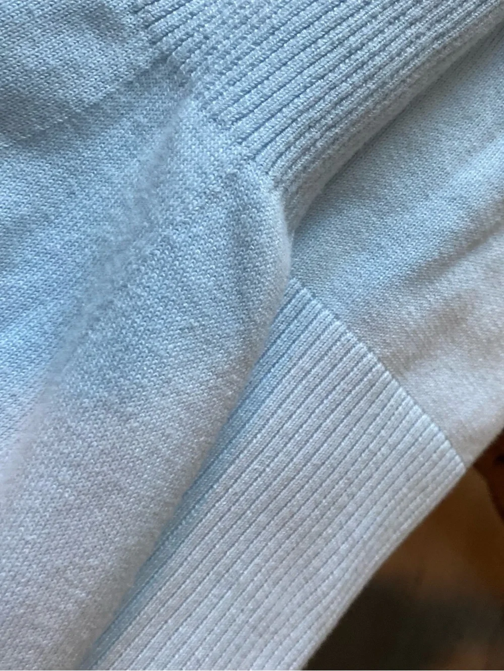 Free People Sky Blue Ribbed Knit Top